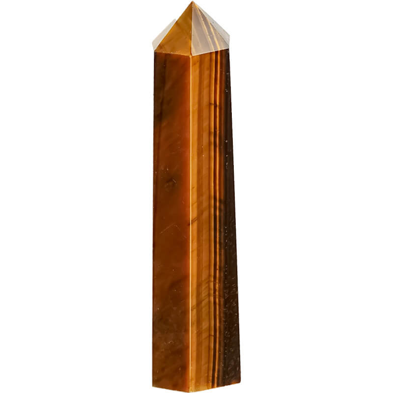 Ovivra Yellow Tiger’s Eye Crystal Point – Healing Crystal for Solar Plexus Chakra