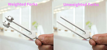difference between weighted and unweighted tuning forks