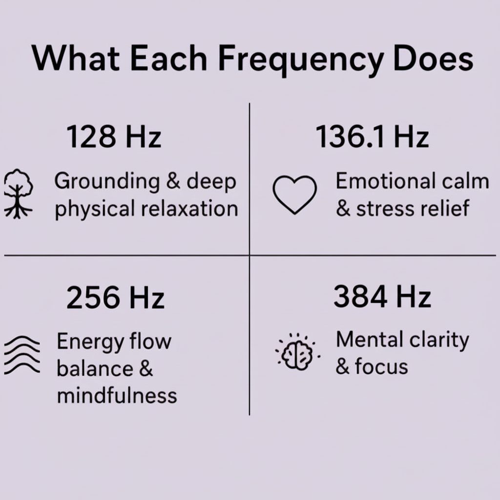 weighted and unweighted tuning fork set featuring 128Hz-136.1Hz-256Hz-384Hz
