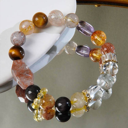 Ovivra 7 Chakra Healing Bracelet – 10mm Natural Gemstone Beads