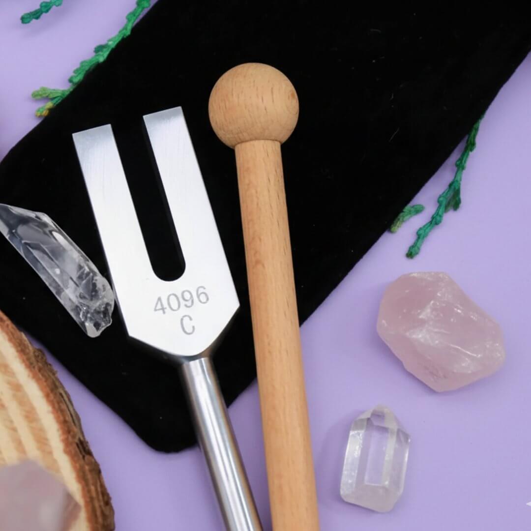 Ovivra 4096 Hz Tuning Fork for Crystal Energy & Space Cleansing