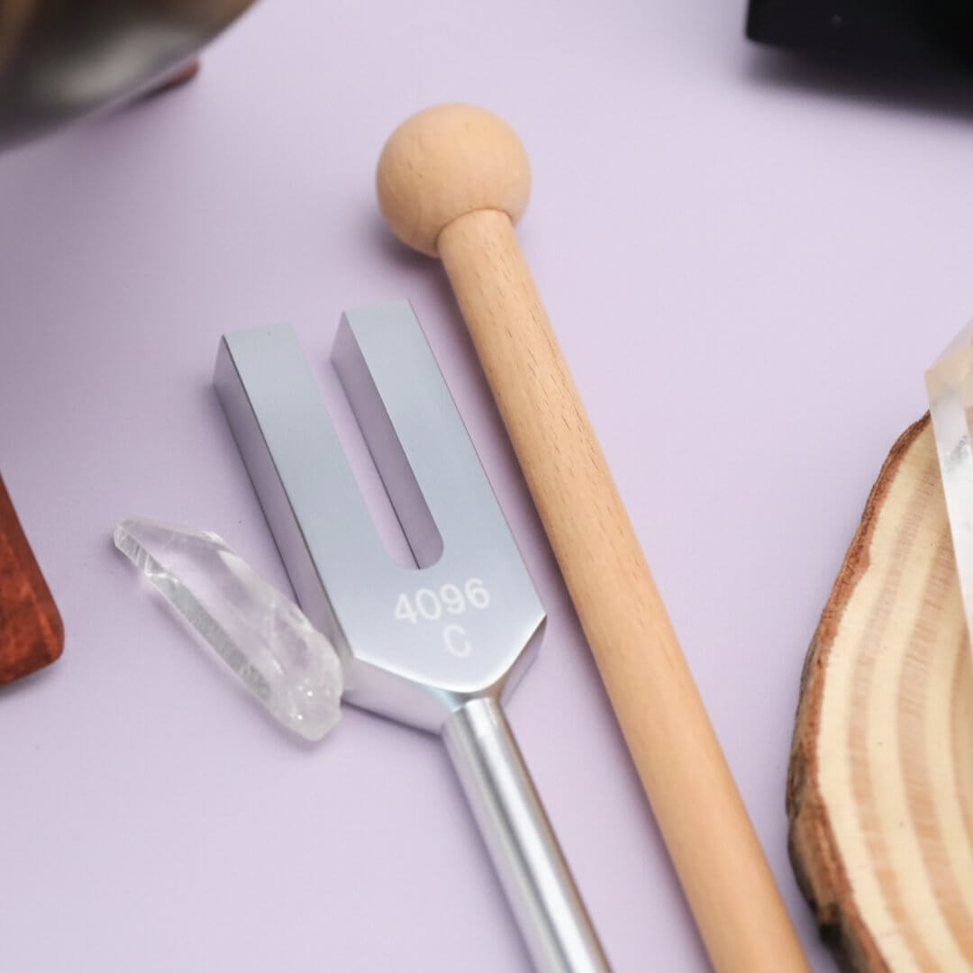 Ovivra High Frequency Angel Tuning Fork 4096Hz Crystal Tuner for Energy Clearing and Mental Focus