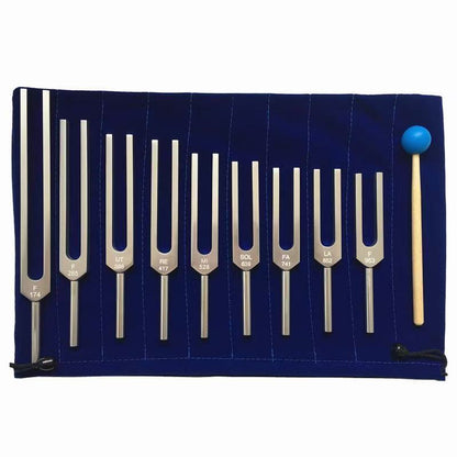 Ovivra 9 Solfeggio Tuning Fork Set — Restore Inner Peace & Harmonize Energy Ovivra