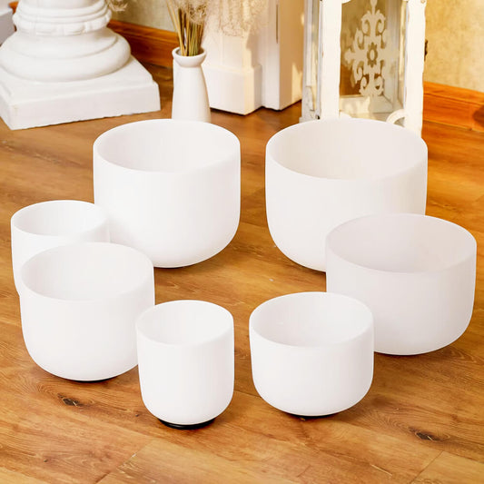 7 Chakra Crystal Singing Bowls Set