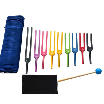  9 Chakra Solfeggio Tuning Forks Set 