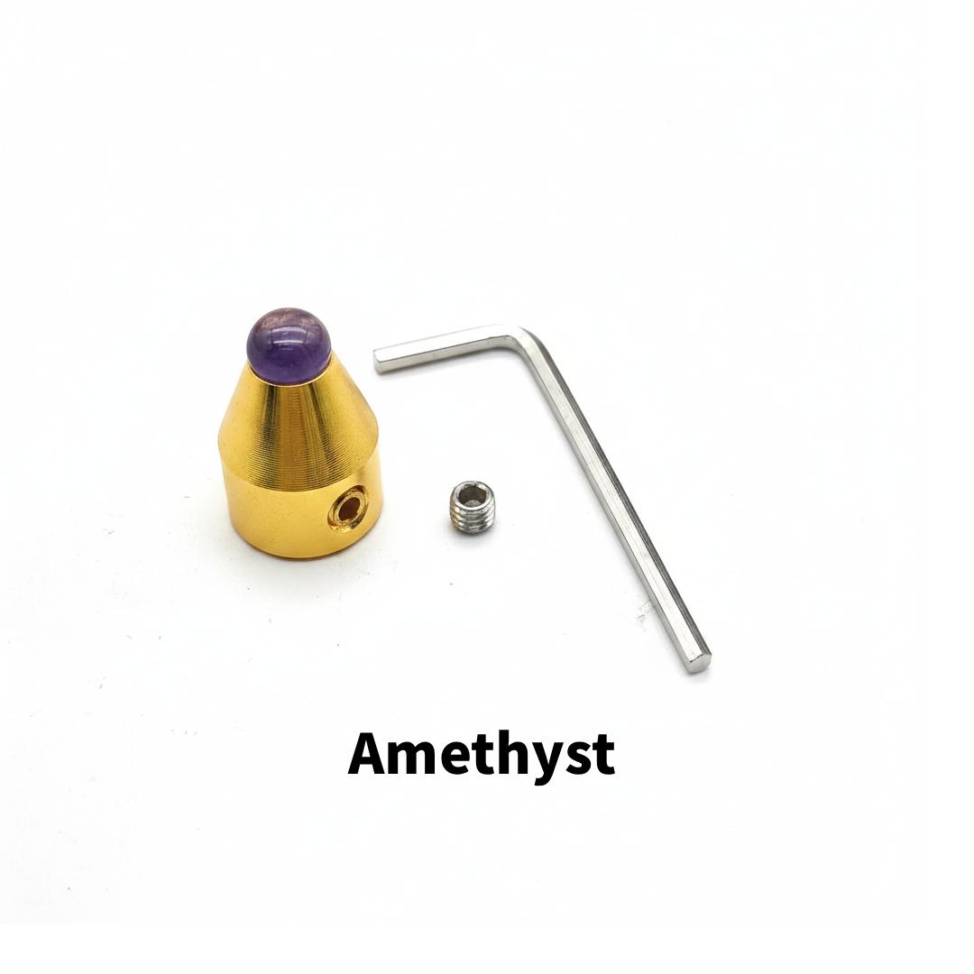 Ovivra Universal Crystal Gem Foot for Tuning Forks – 8mm Aluminum Alloy Base