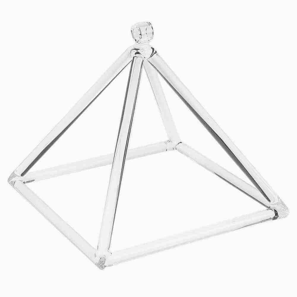 Clear quartz crystal pyramid
