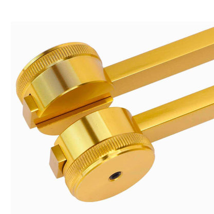 Close-up of precision aluminum tuning fork