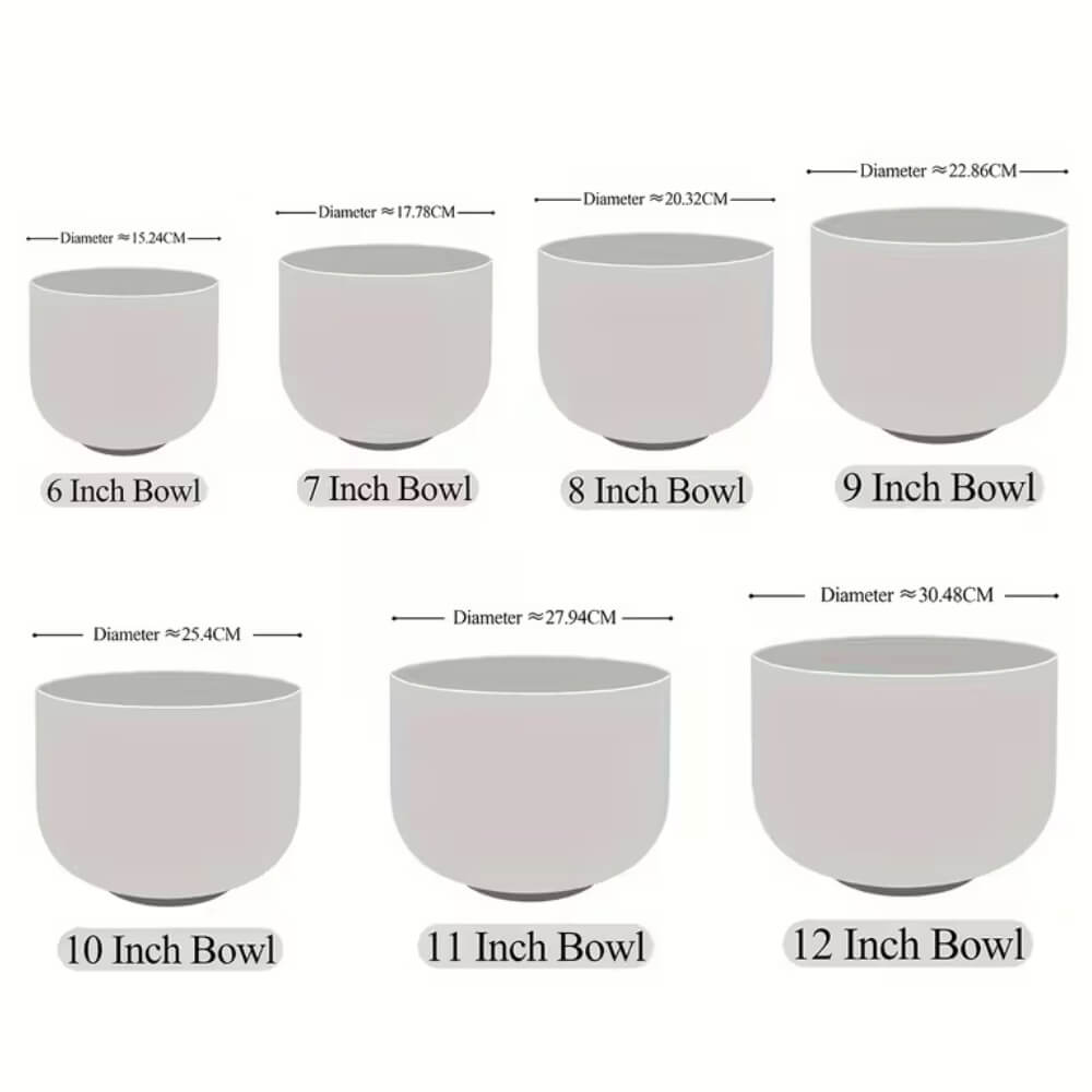 Crystal Singing Bowl  size
