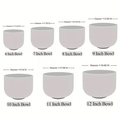 Crystal Singing Bowl  size