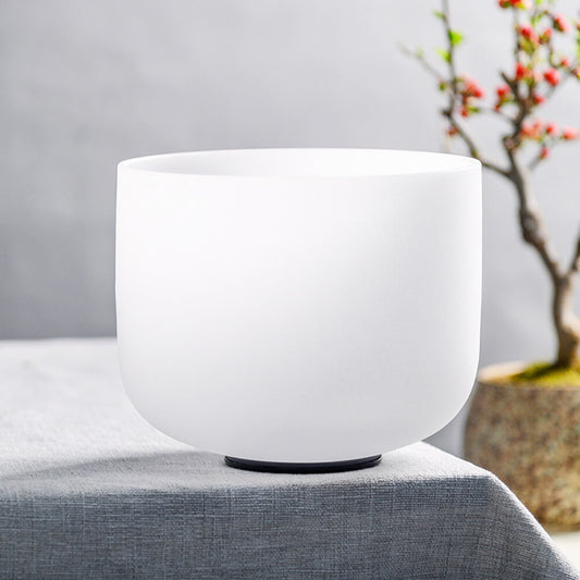 Frosted quartz crystal sound bowl