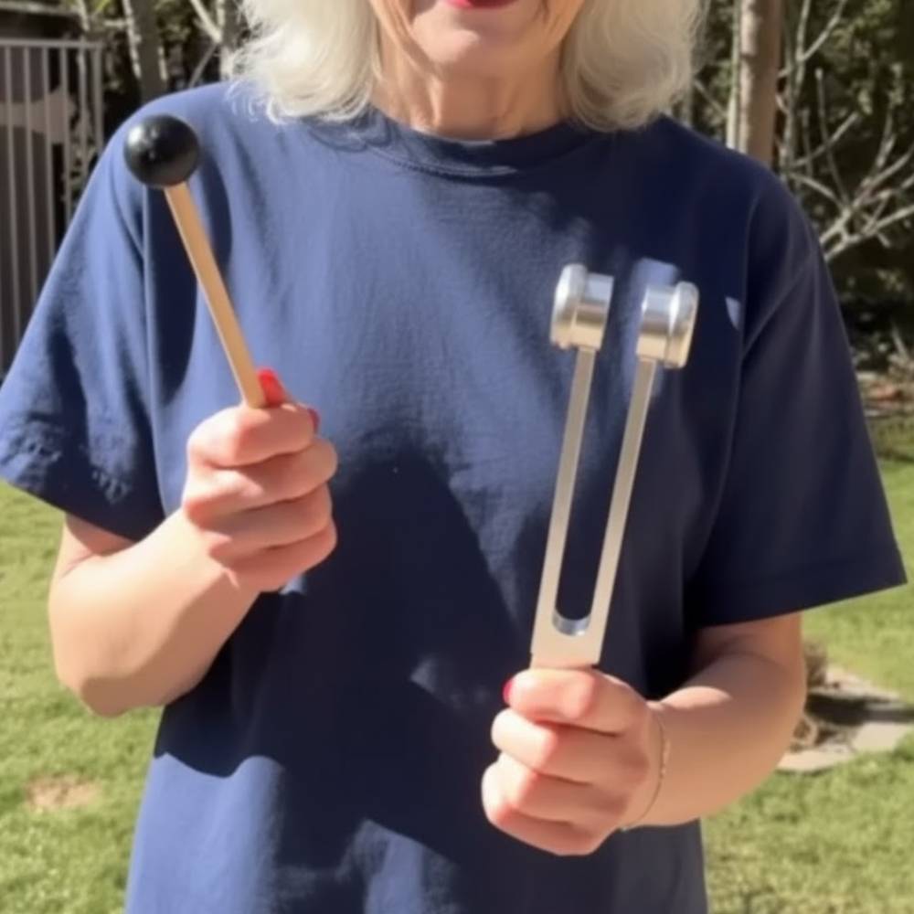 Natural healing with tuning fork