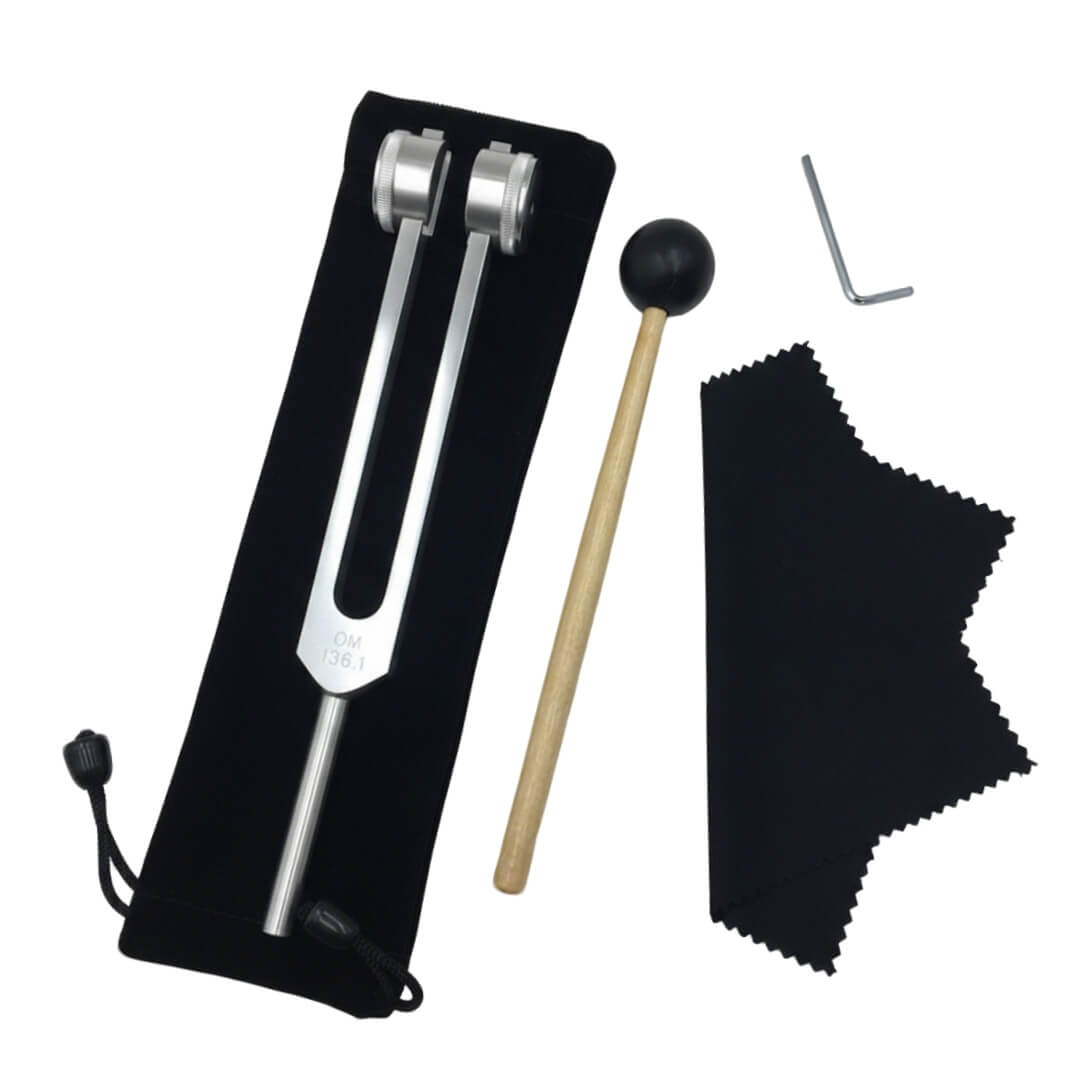 Om 136.1 Hz tuning fork set