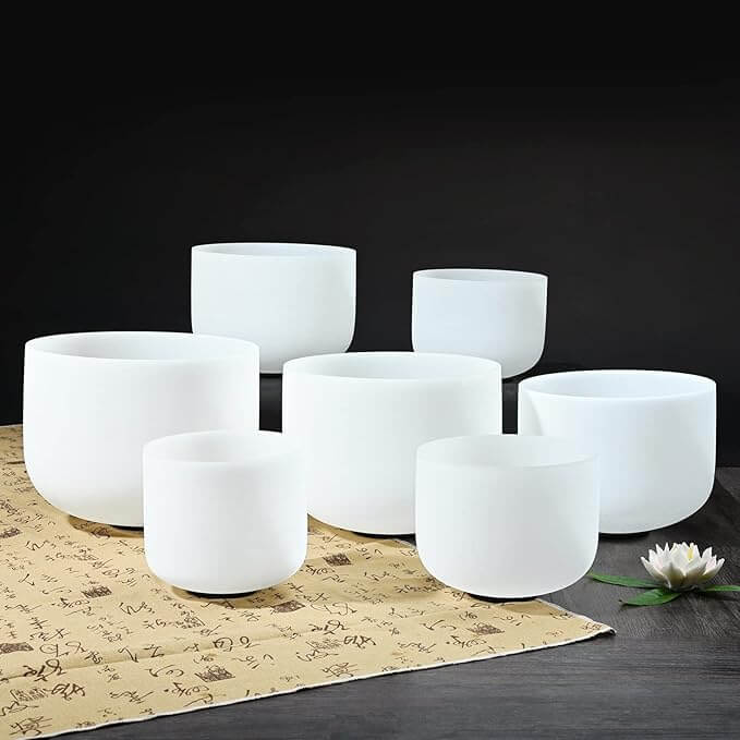 Root to Crown Chakra Quartz Singing Bowls
